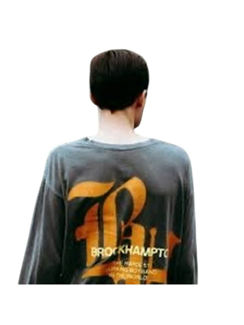 Brockhampton Long Sleeve Shirt Gray Graphic Band Tee Large